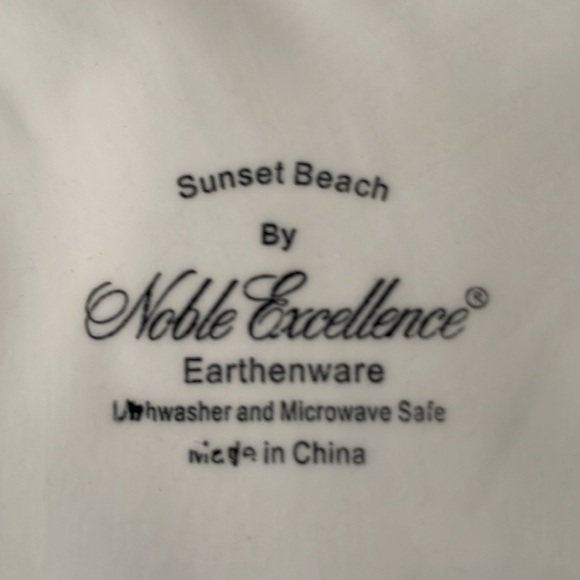 Noble Excellence Sunset Beach Earthenware Plates. Set of four. - Picture 7 of 9